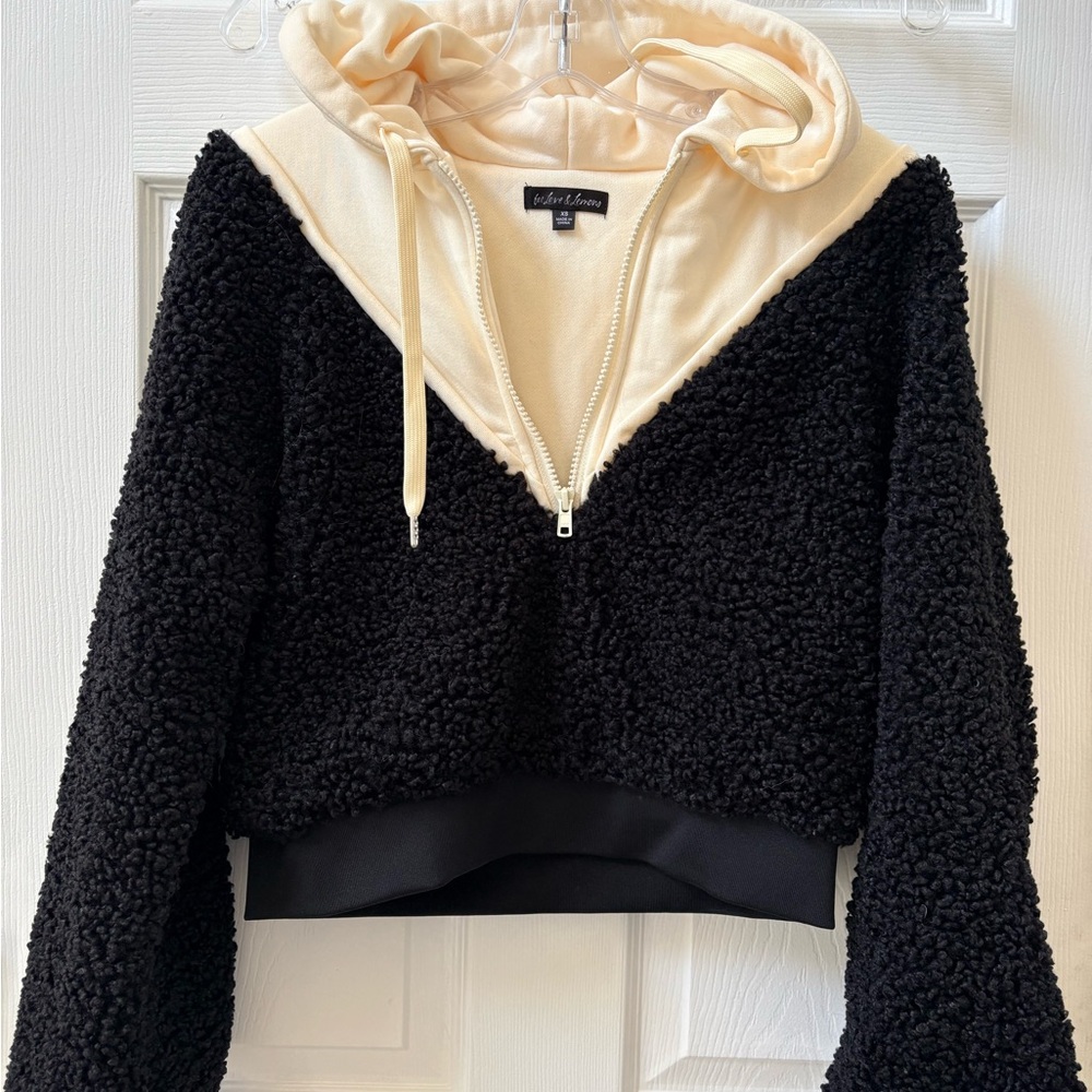 For Love And Lemons Cream and Black Hoodie